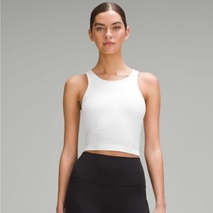 White cropped lululemon tank